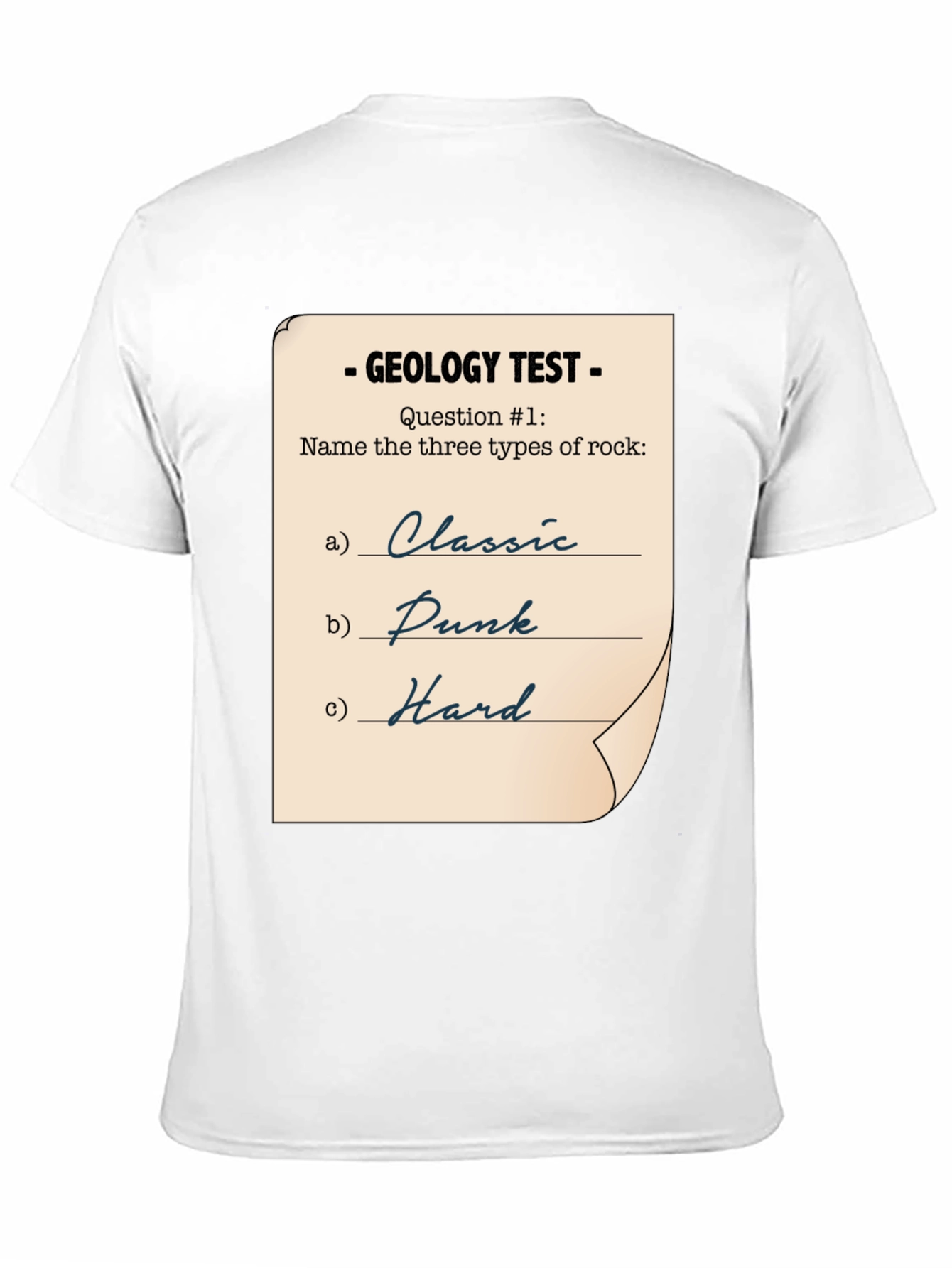 Geology Test Funny Rock Music T-Shirt