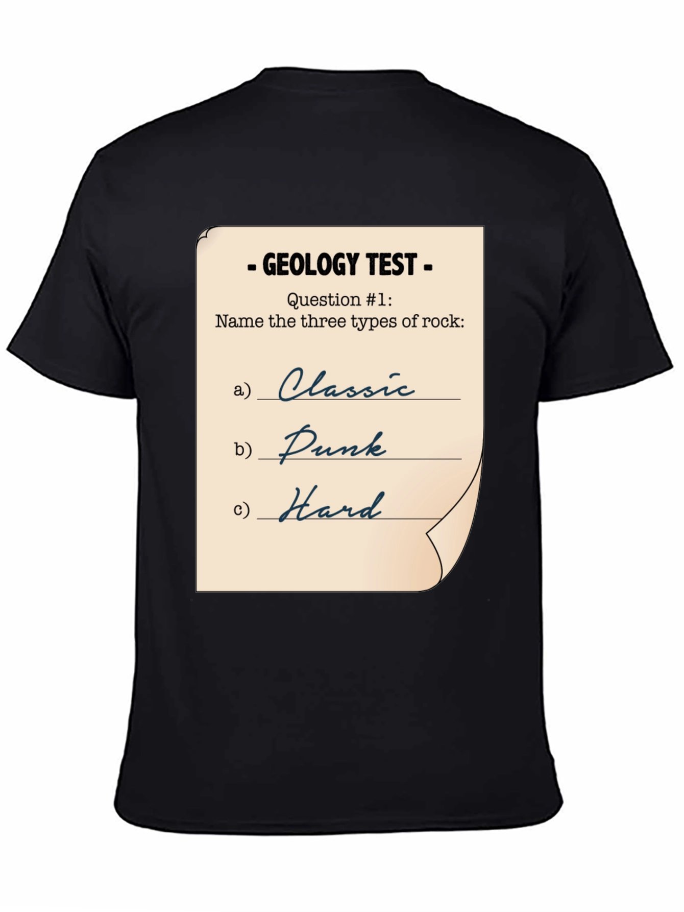 Geology Test Funny Rock Music T-Shirt