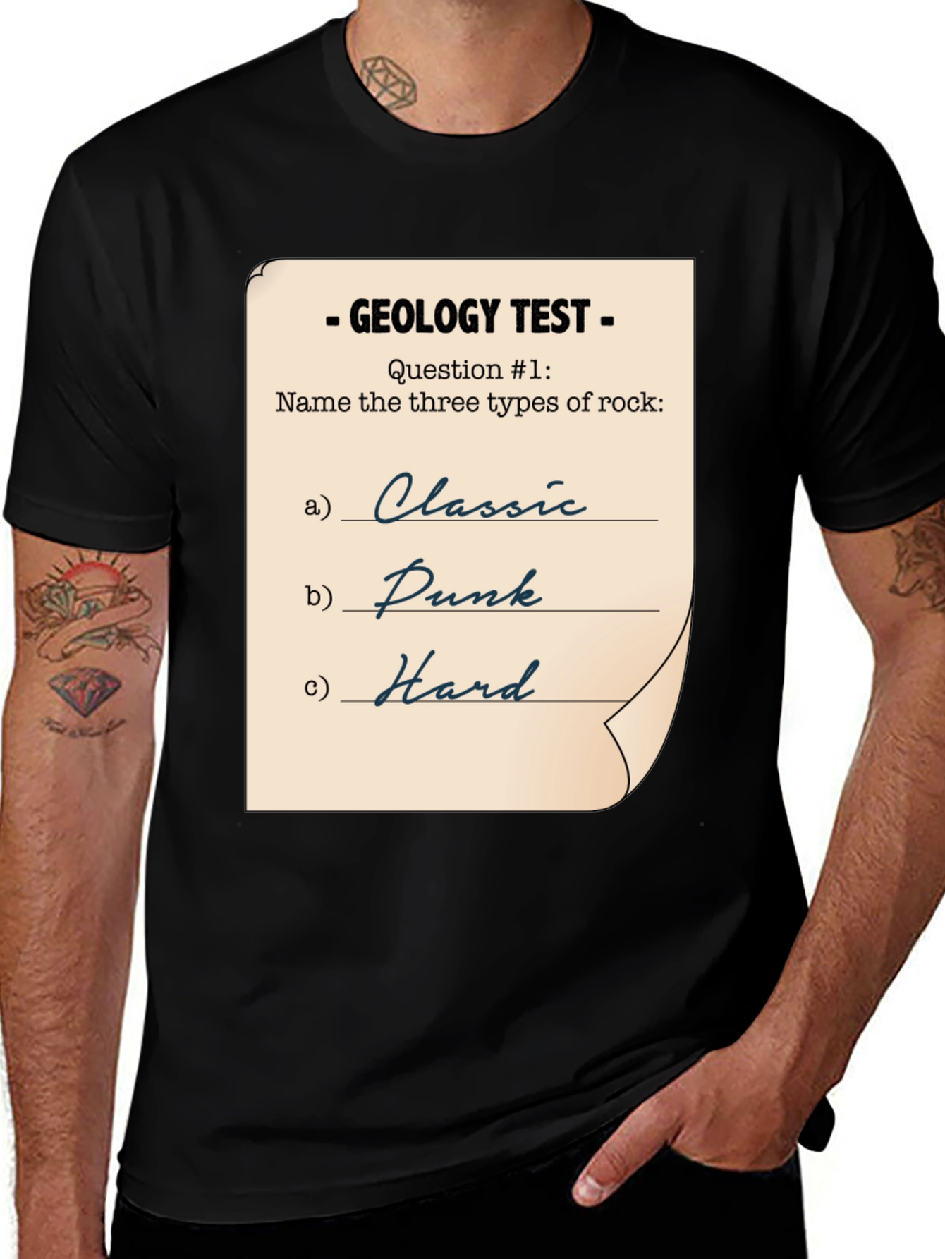 Geology Test Funny Rock Music T-Shirt