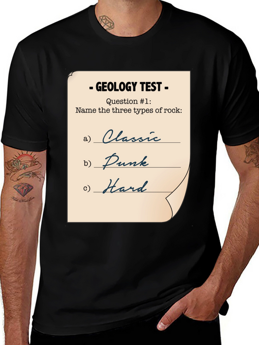 Geology Test Funny Rock Music T-Shirt
