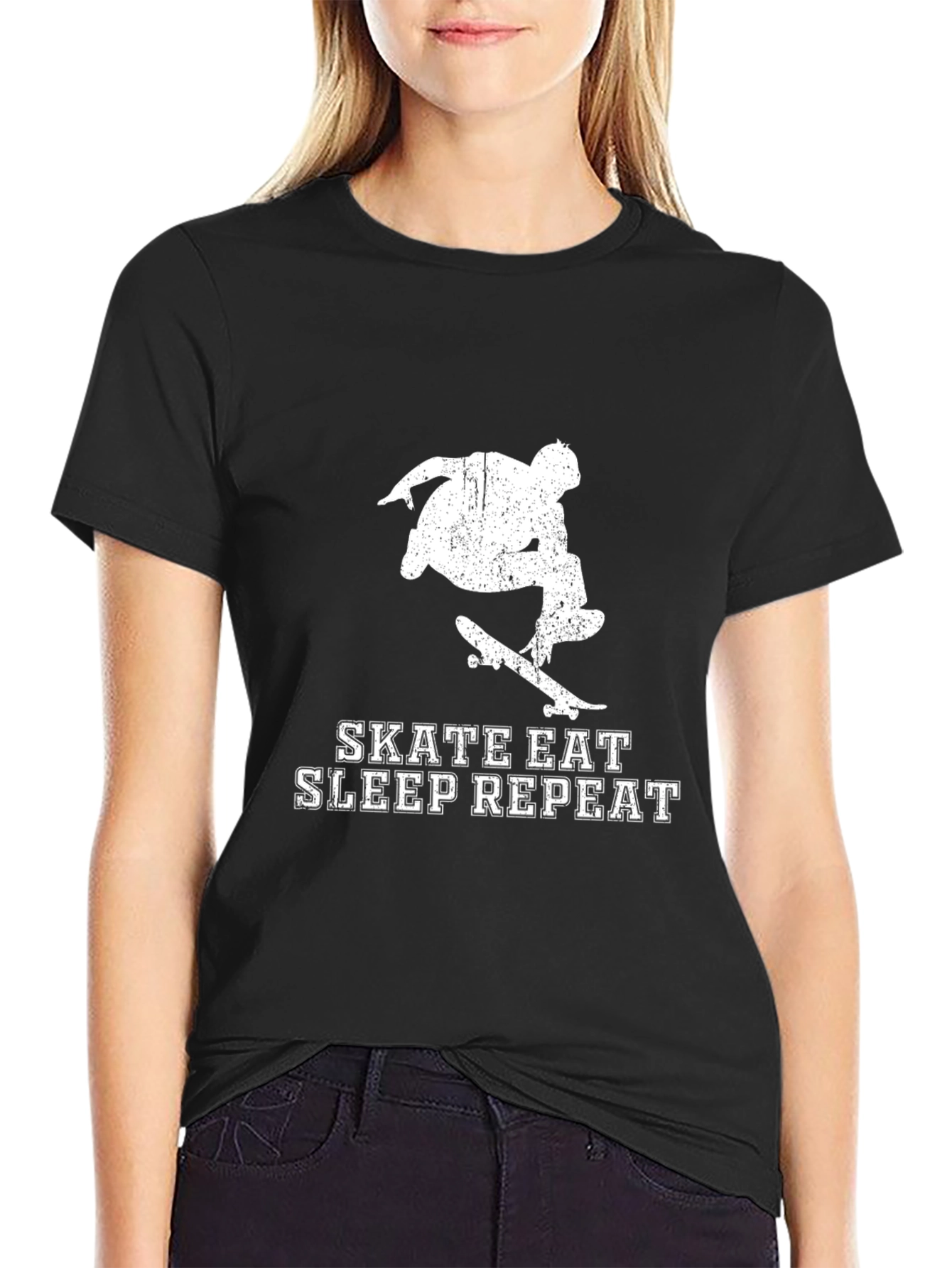 Skate Eat Sleep Repeat Graphic T-Shirt