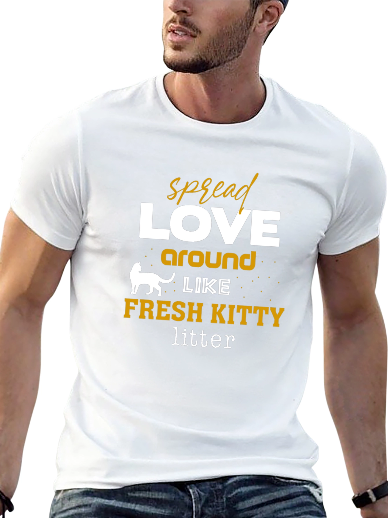 Spread Love Like Fresh Kitty Litter Graphic Tee
