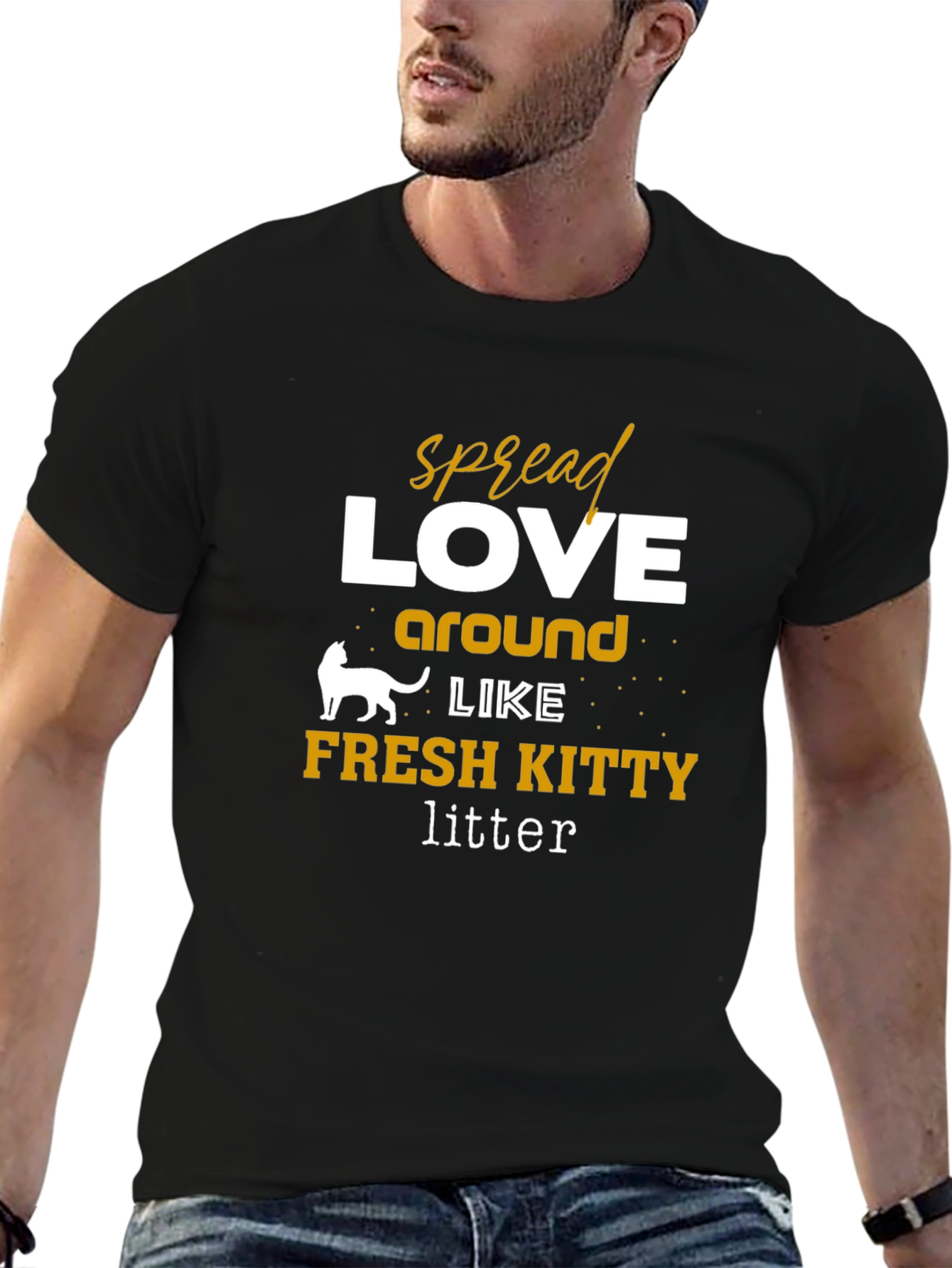 Spread Love Like Fresh Kitty Litter Graphic Tee