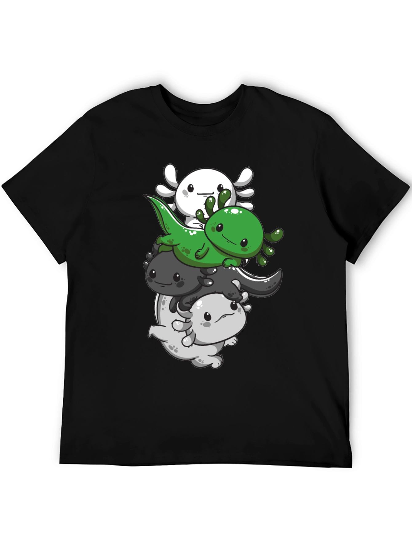 Axolotl Stack T-Shirt - Cute Amphibian Design