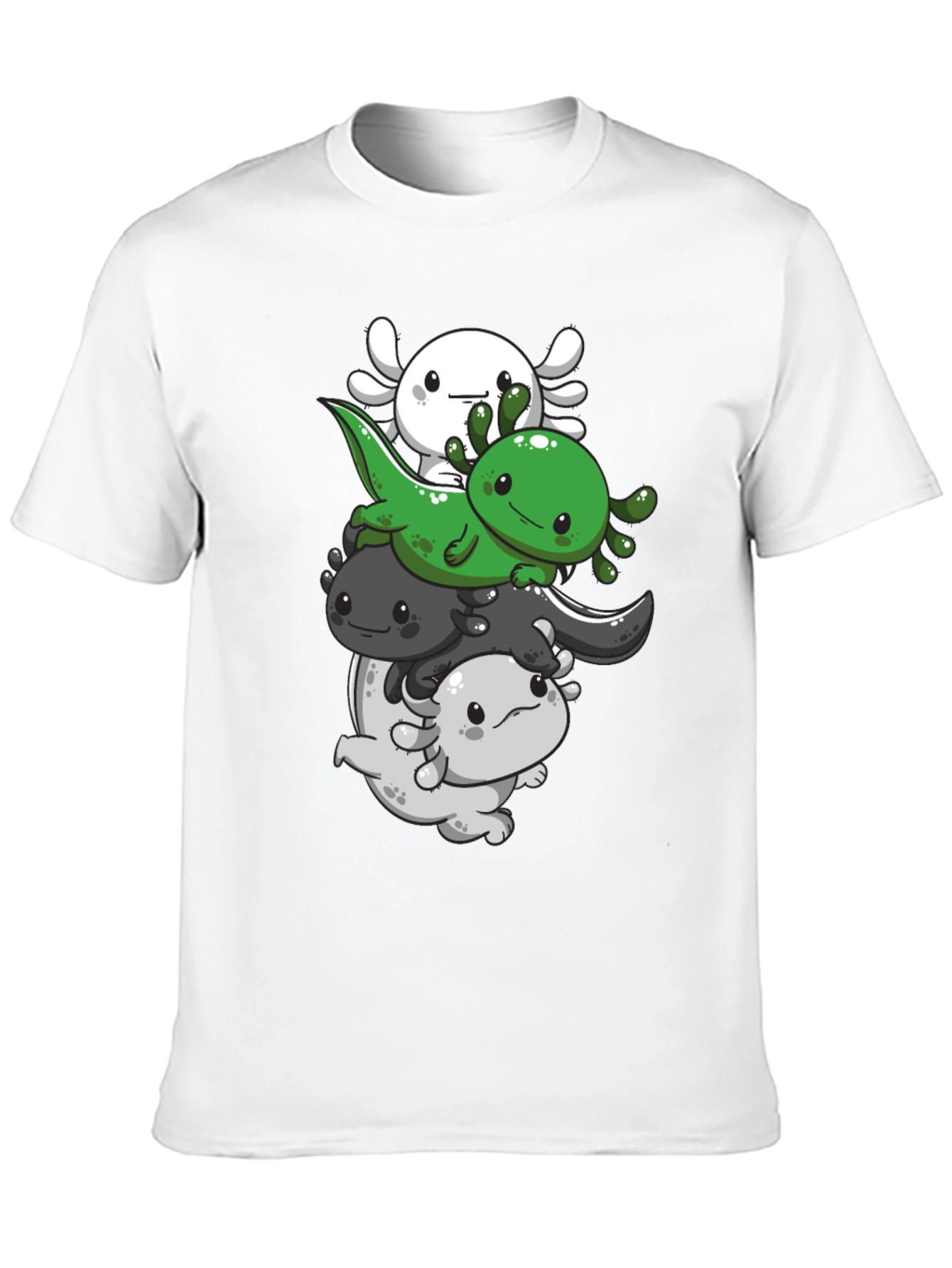 Axolotl Stack T-Shirt - Cute Amphibian Design