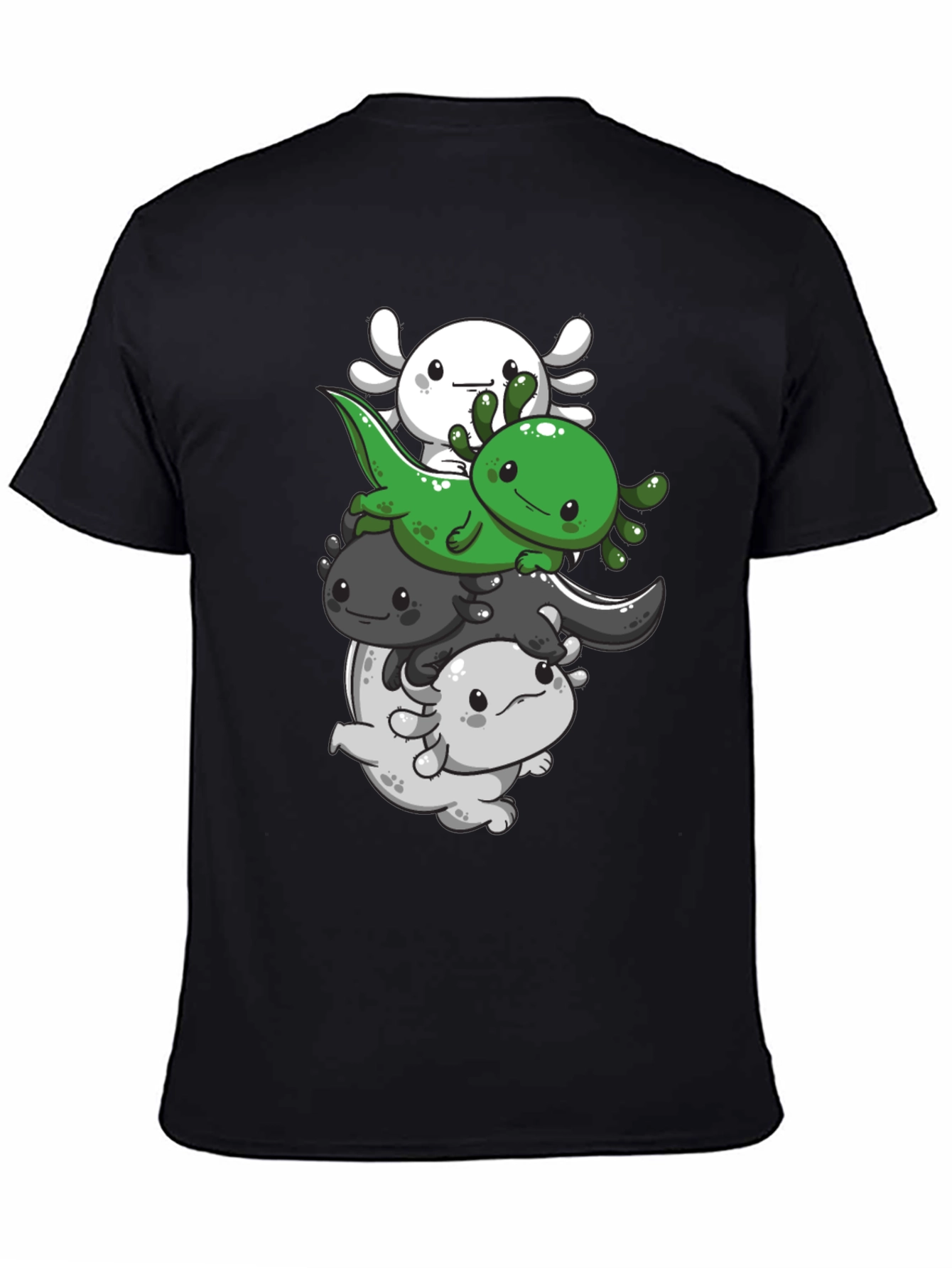 Axolotl Stack T-Shirt - Cute Amphibian Design