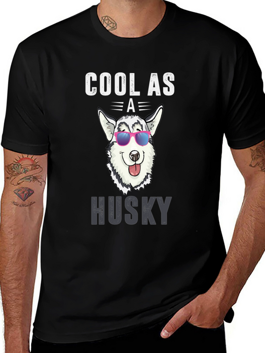 Cool Husky Graphic Tee - Dog Lover T-Shirt