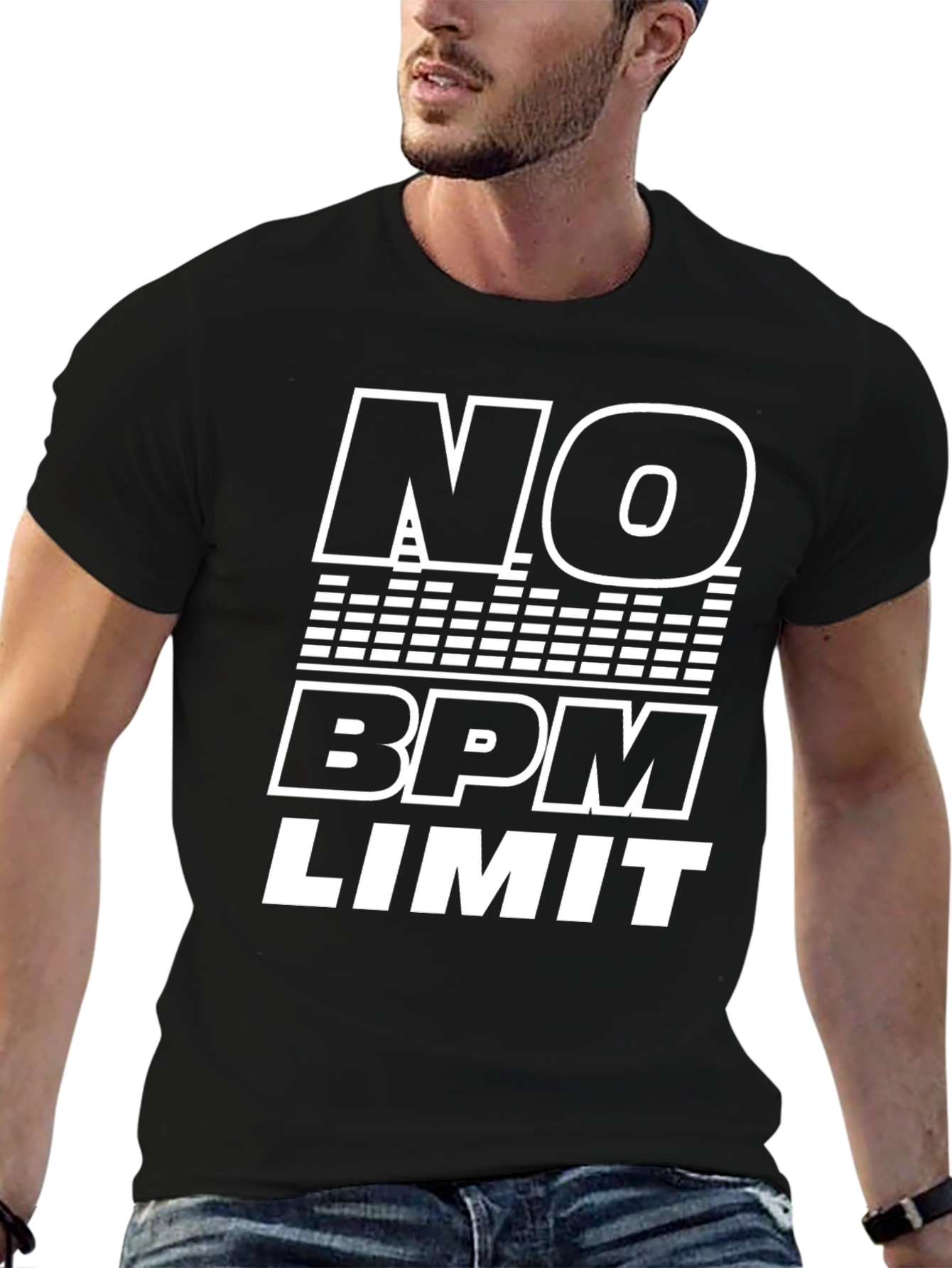 No BPM Limit Black Graphic Tee