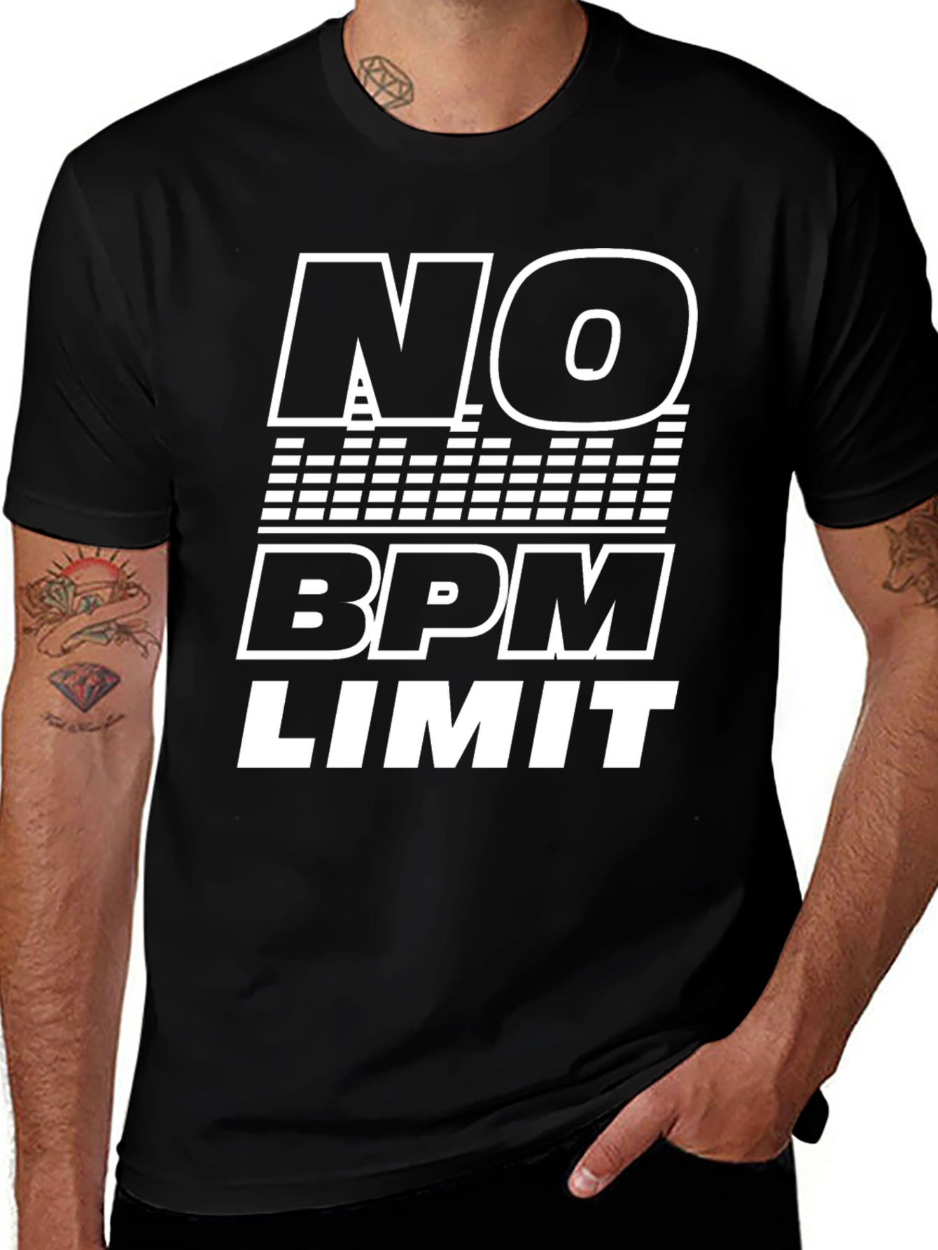 No BPM Limit Black Graphic Tee
