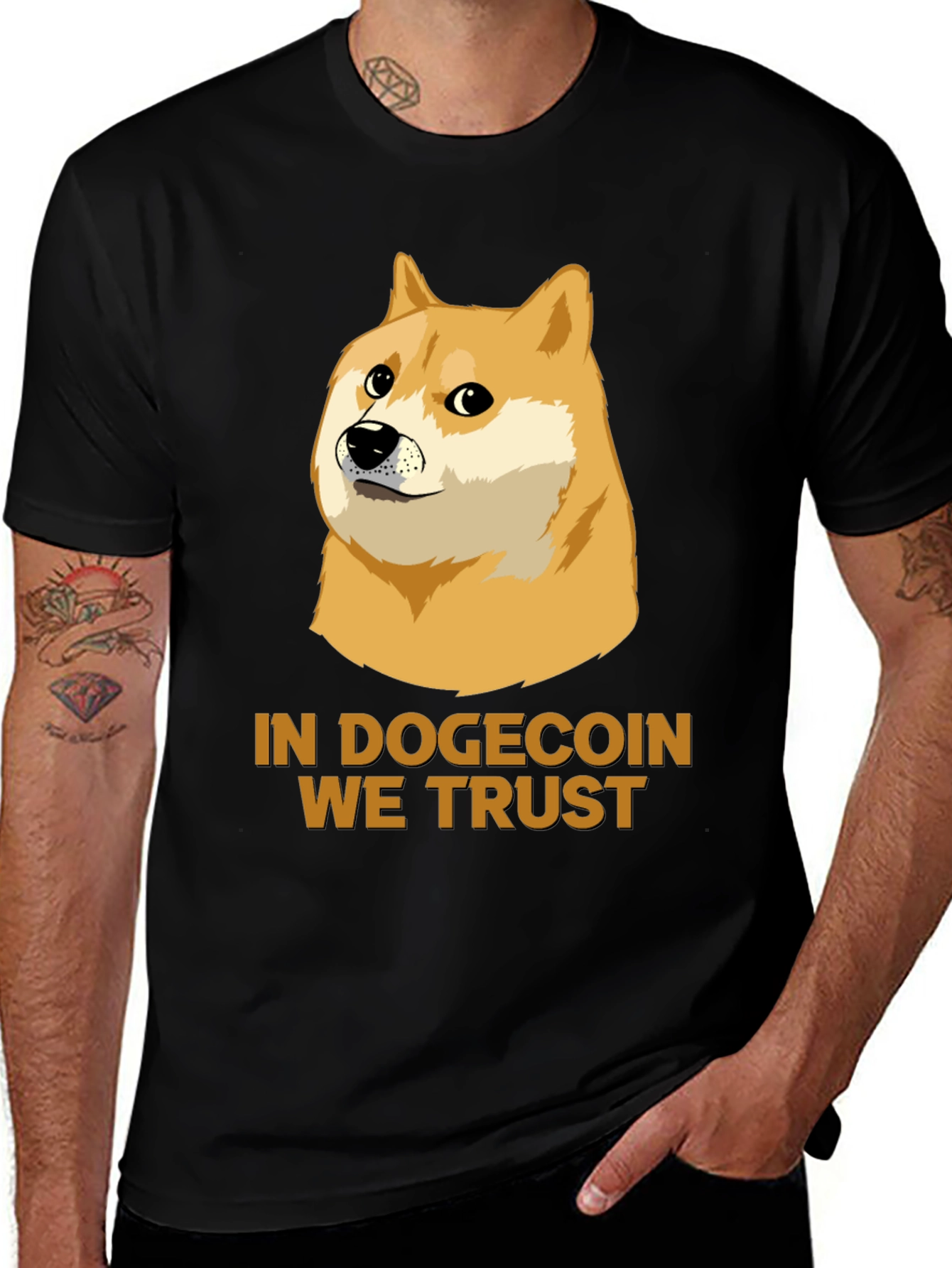 In Dogecoin We Trust Black T-Shirt