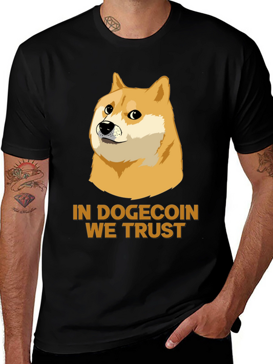 In Dogecoin We Trust Black T-Shirt