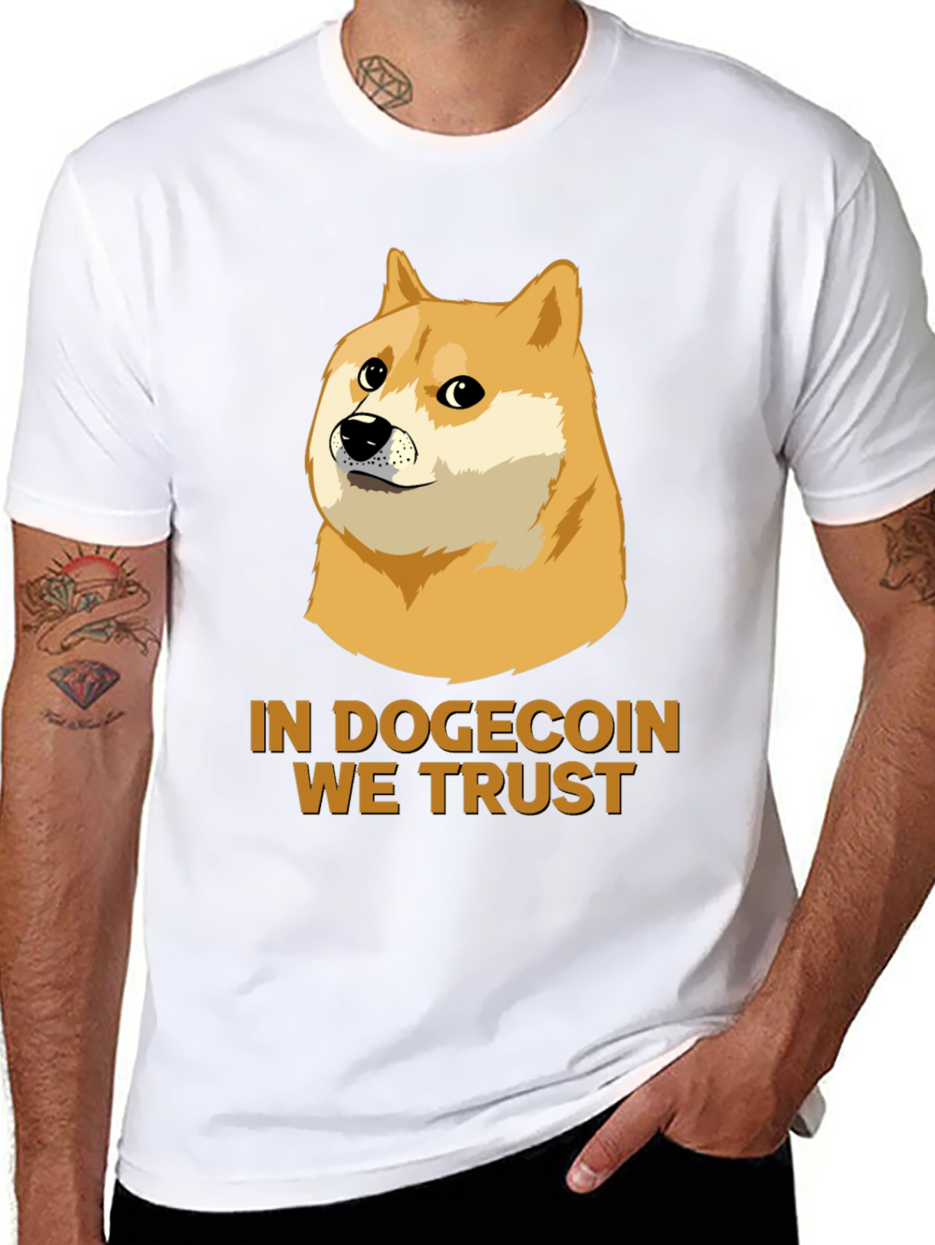 In Dogecoin We Trust Black T-Shirt