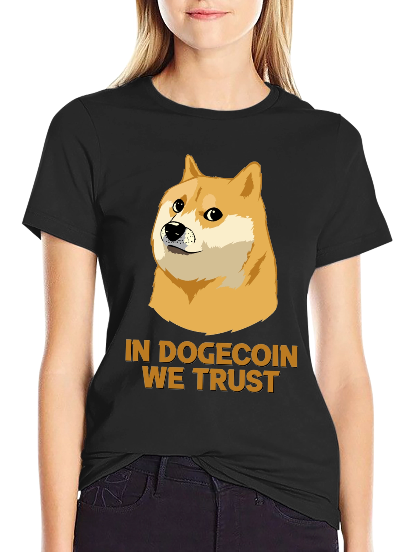 In Dogecoin We Trust Black T-Shirt