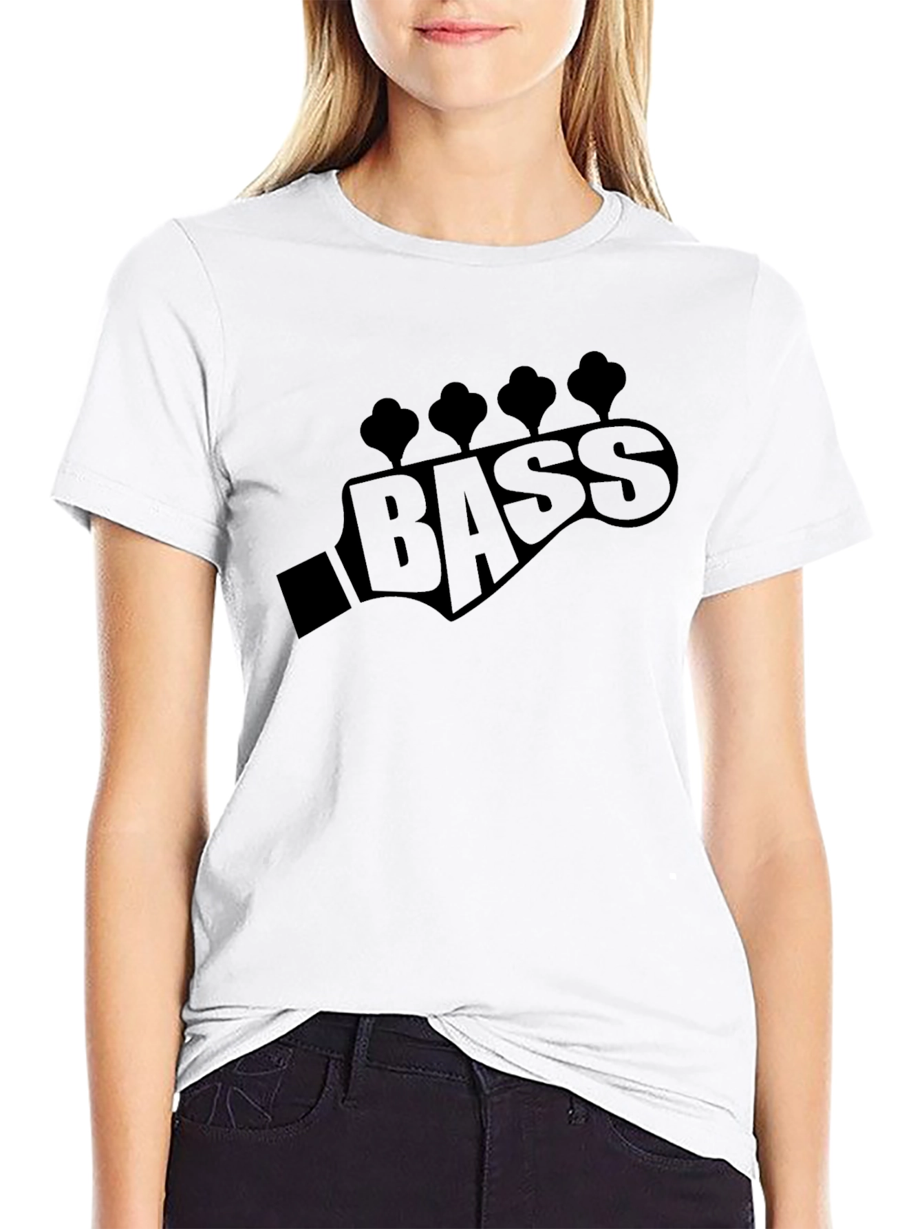 Bass Guitar Headstock T-Shirt - Musician Tee