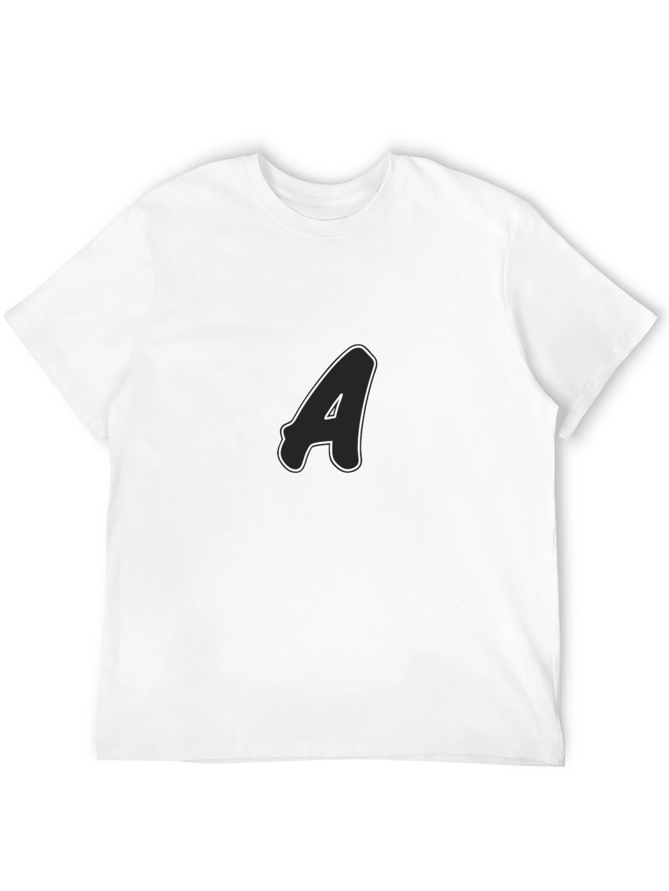 Bold A Black T-Shirt: Modern Casual Style