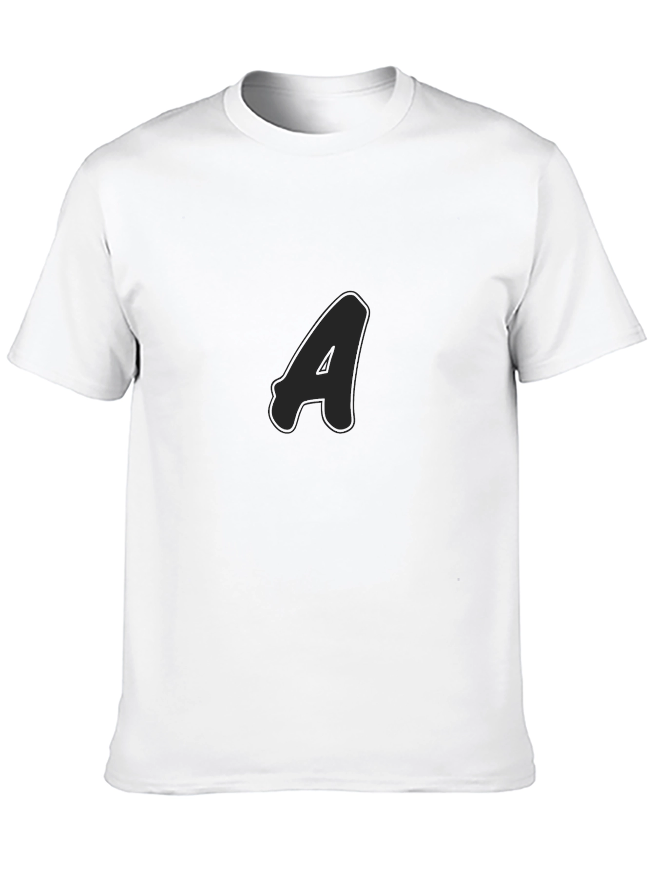 Bold A Black T-Shirt: Modern Casual Style