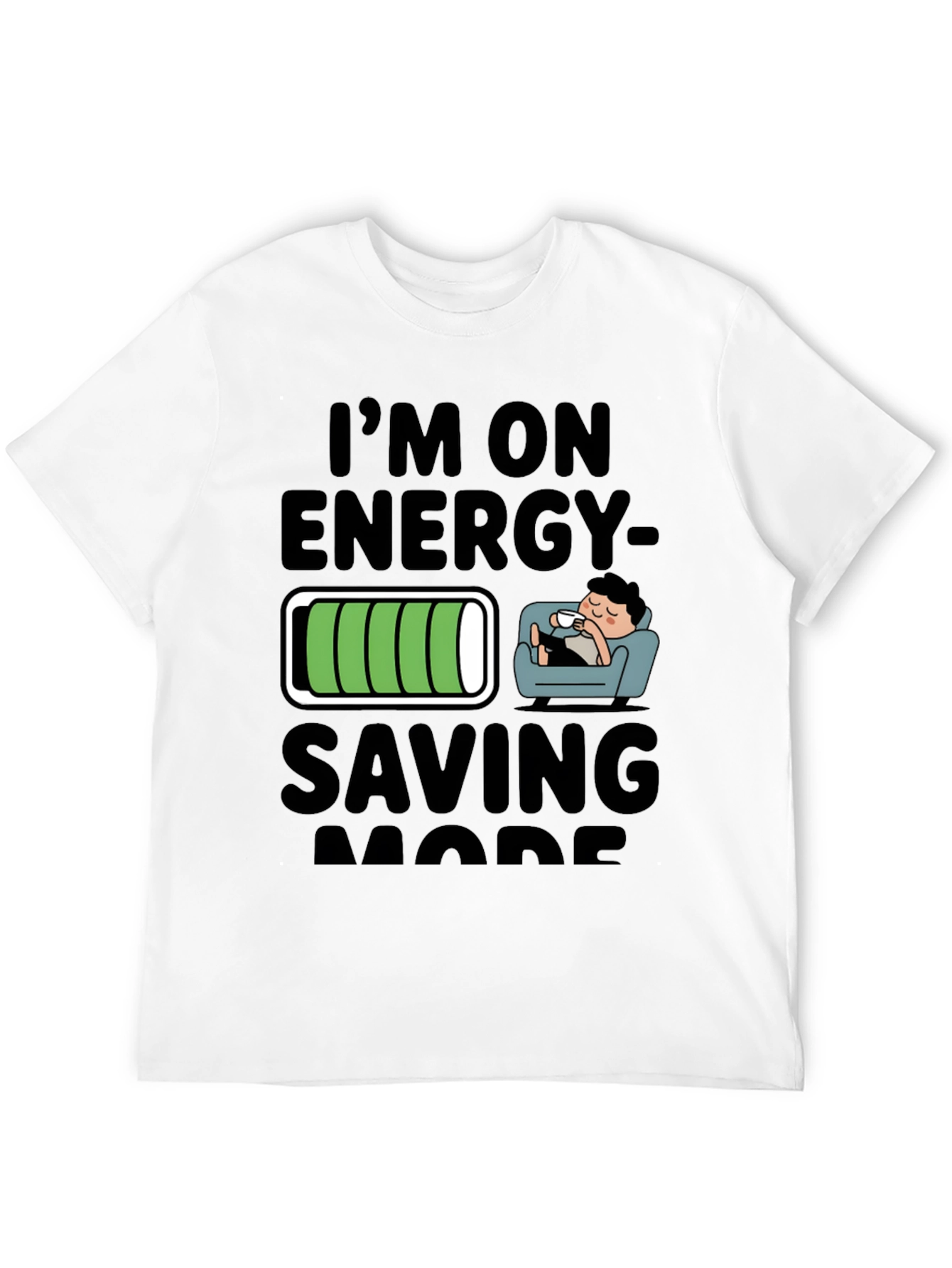 Energy Saving Mode Black T-Shirt