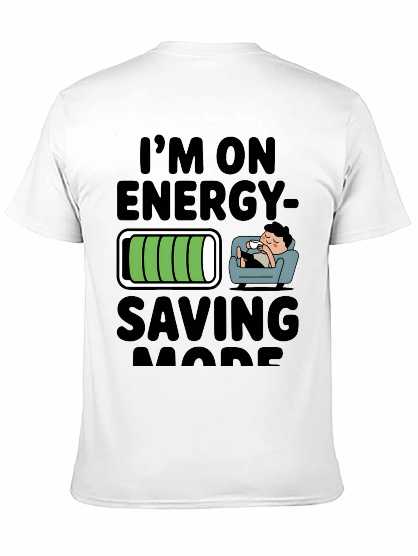 Energy Saving Mode Black T-Shirt