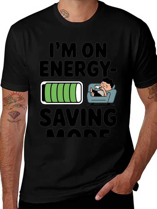 Energy Saving Mode Black T-Shirt