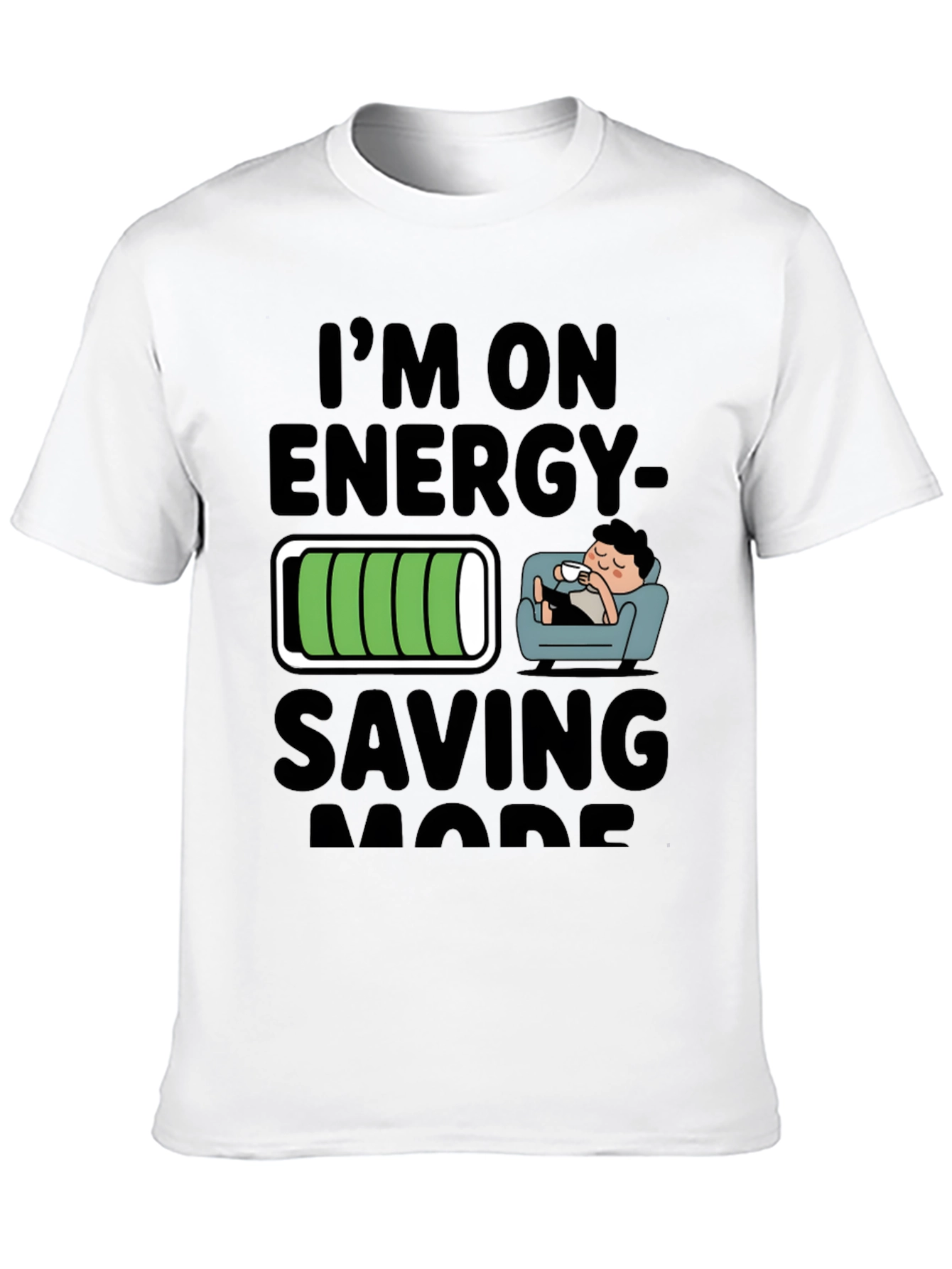 Energy Saving Mode Black T-Shirt