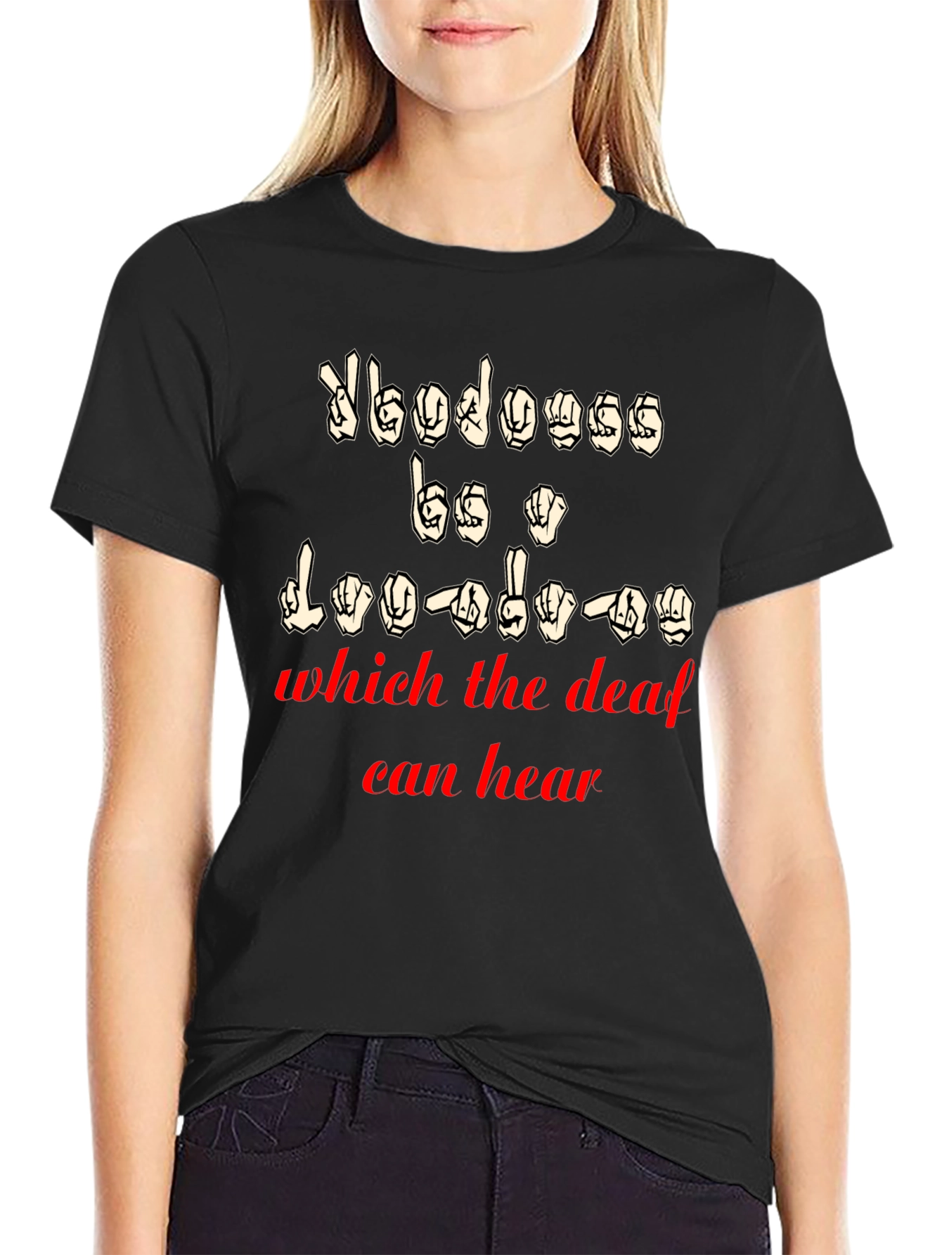 ASL Sign Language T-Shirt for Deaf Awareness