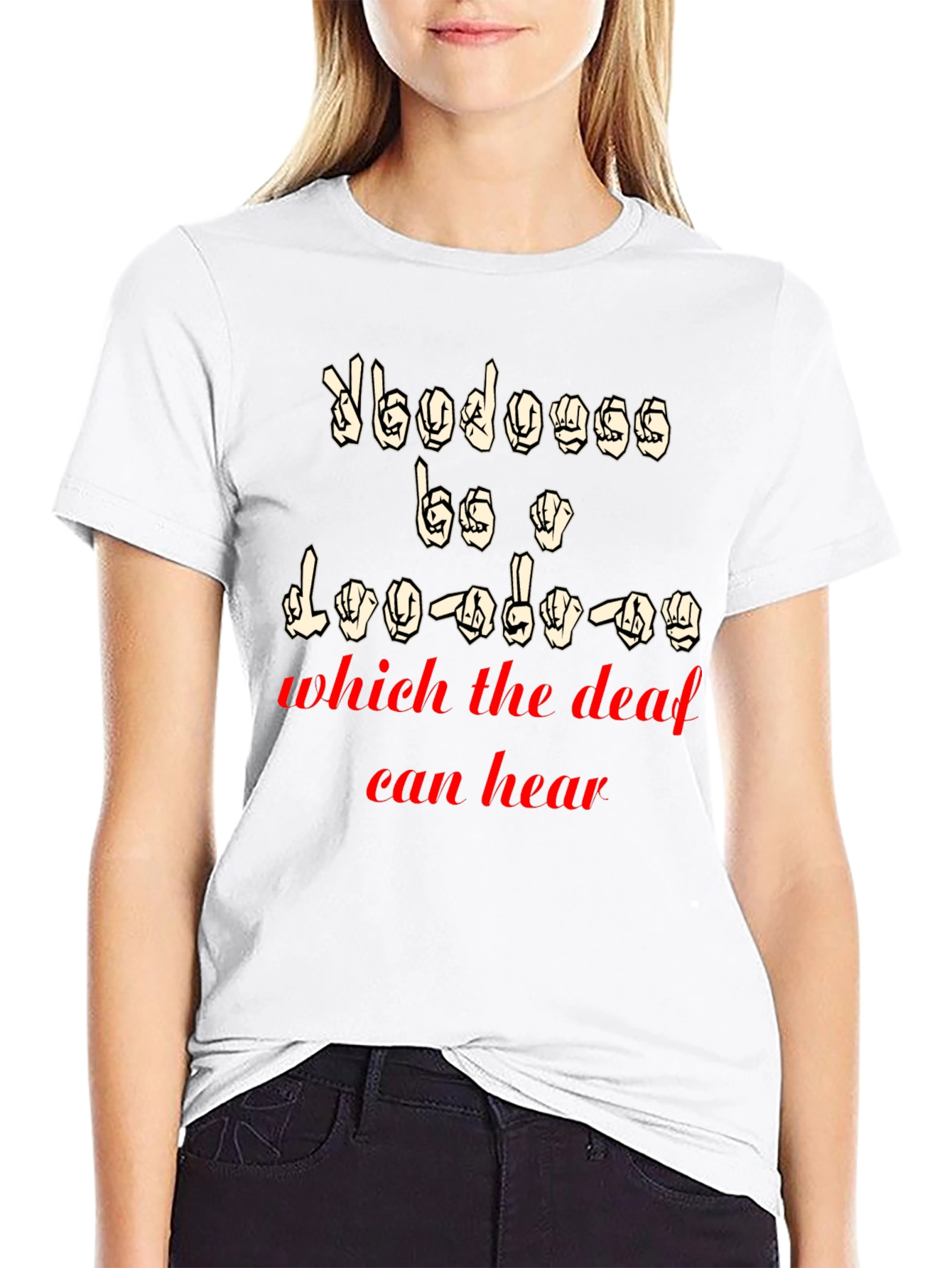 ASL Sign Language T-Shirt for Deaf Awareness