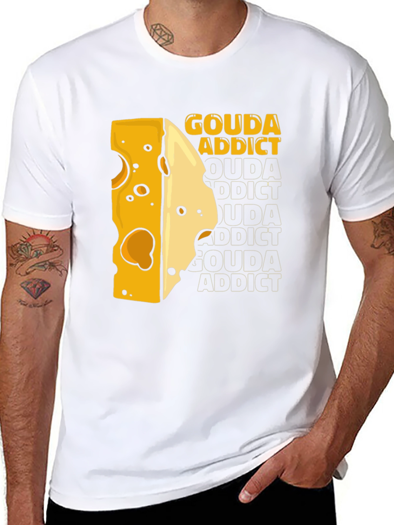 Gouda Addict T-Shirt - Cheese Lover Tee