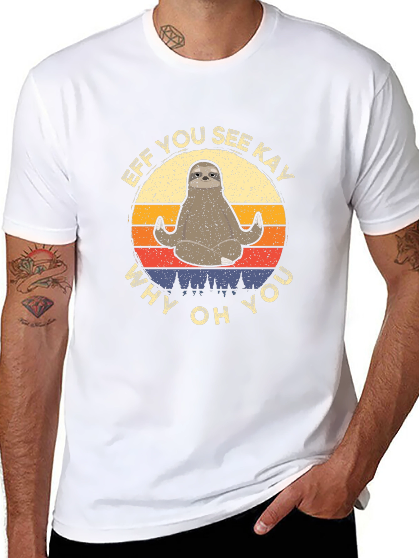 Funny Sloth Yoga T-Shirt - Eff You See Kay