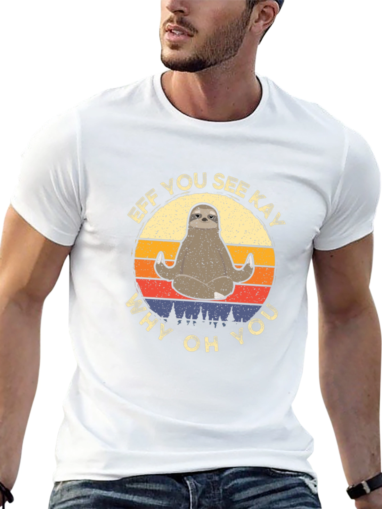 Funny Sloth Yoga T-Shirt - Eff You See Kay