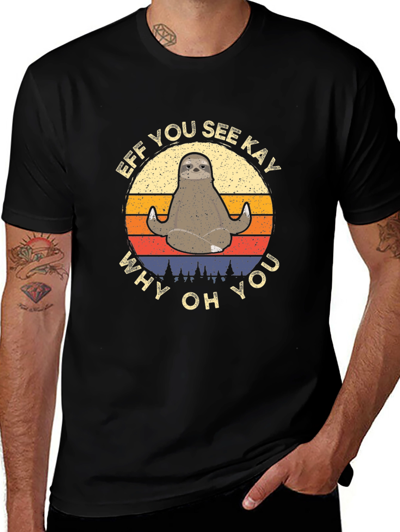 Funny Sloth Yoga T-Shirt - Eff You See Kay