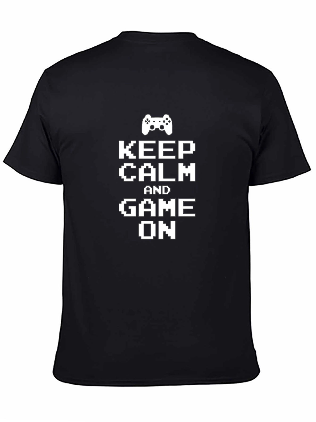Keep Calm and Game On Black T-Shirt
