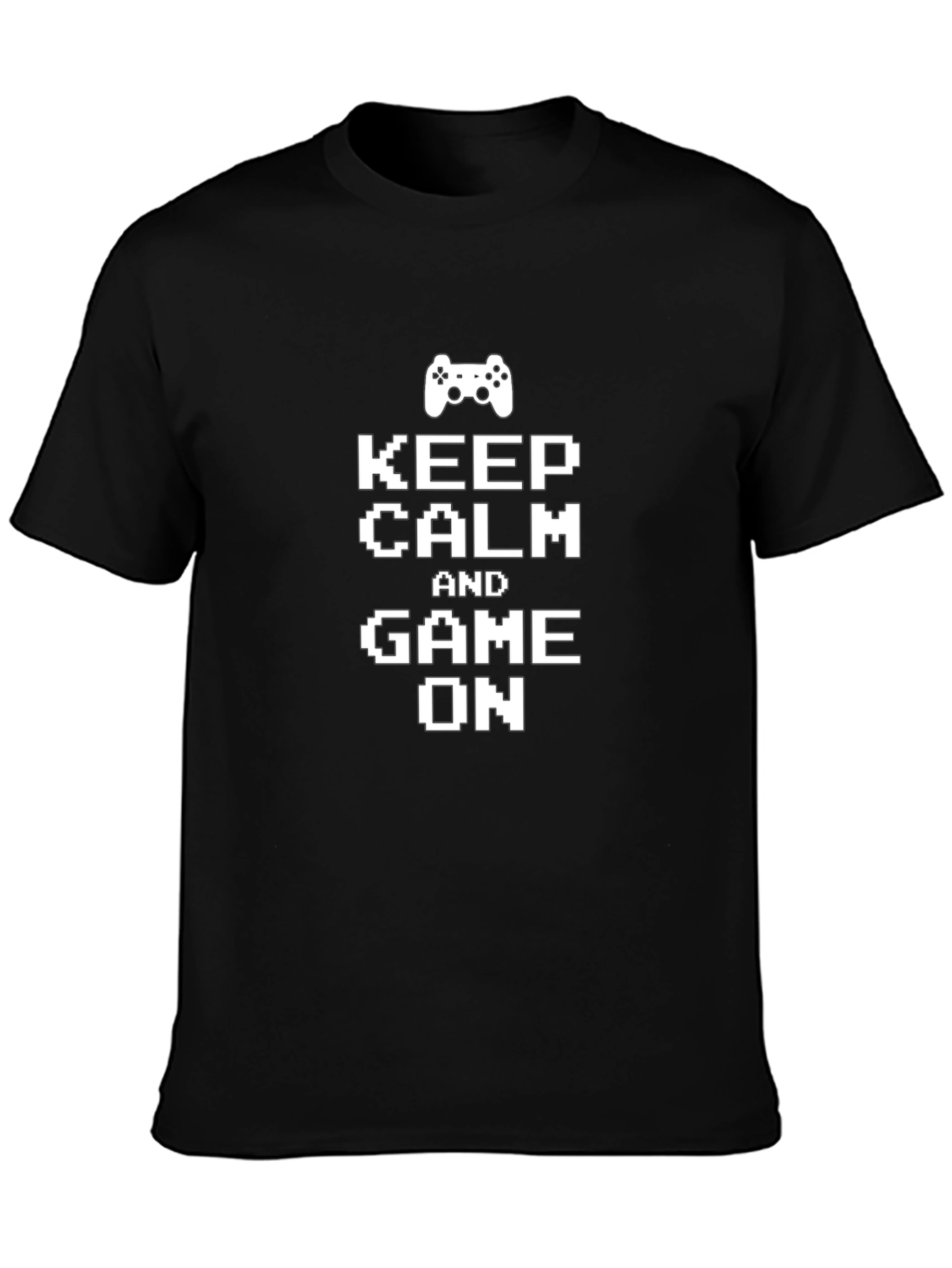 Keep Calm and Game On Black T-Shirt