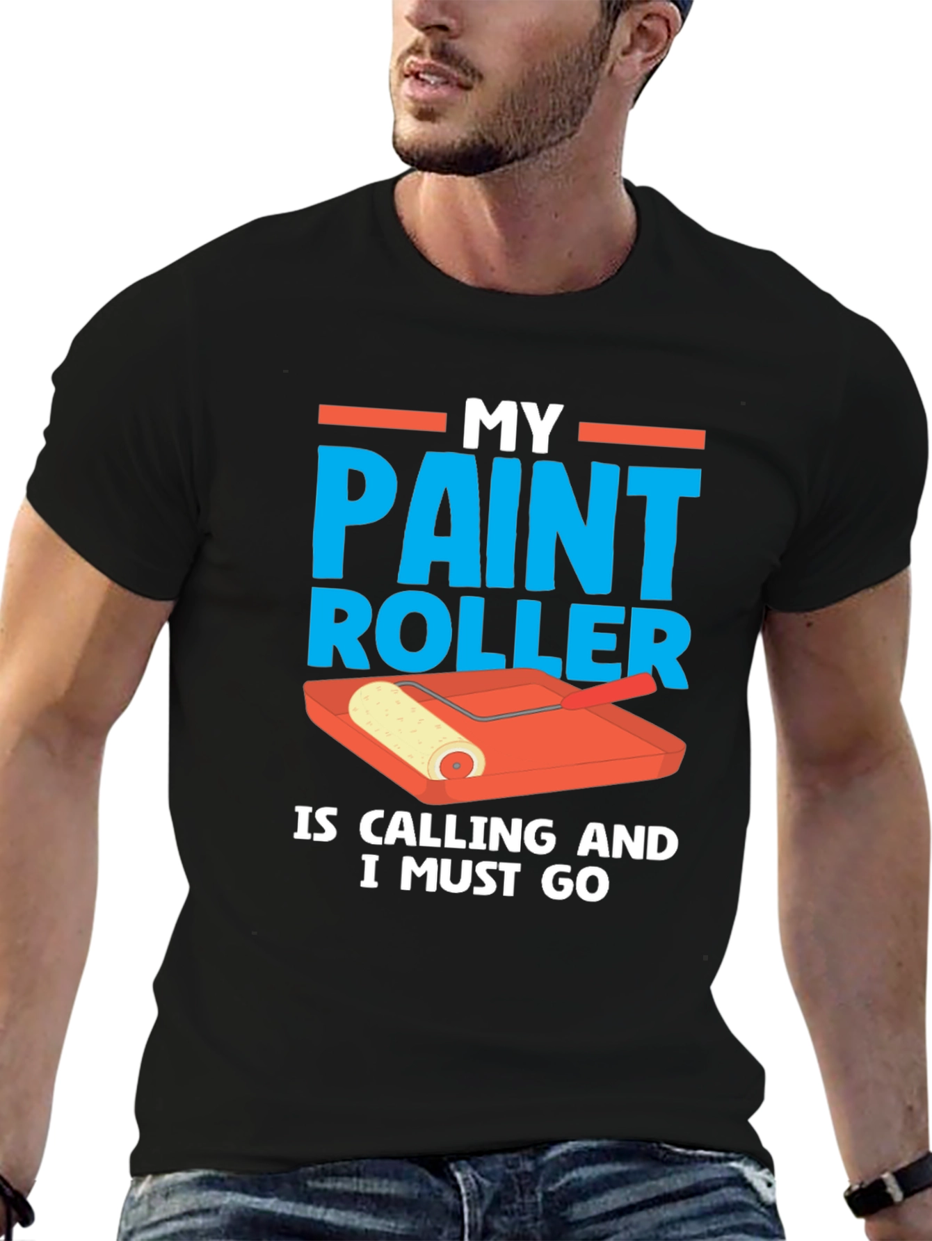 Paint Roller Calling T-Shirt - Painters Humor