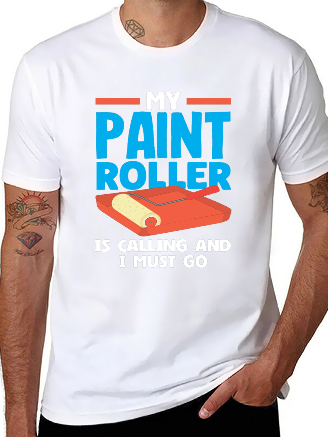 Paint Roller Calling T-Shirt - Painters Humor