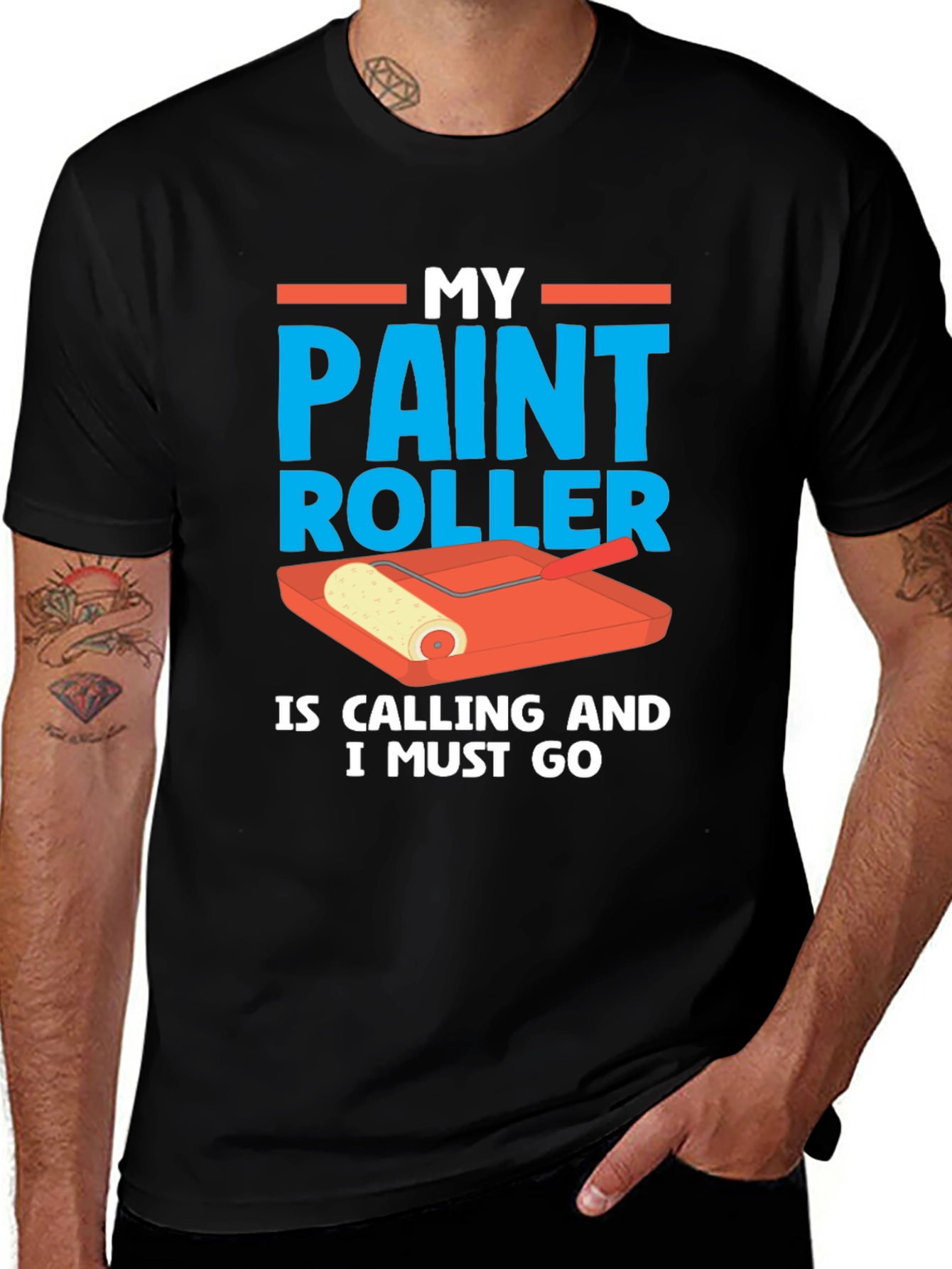 Paint Roller Calling T-Shirt - Painters Humor