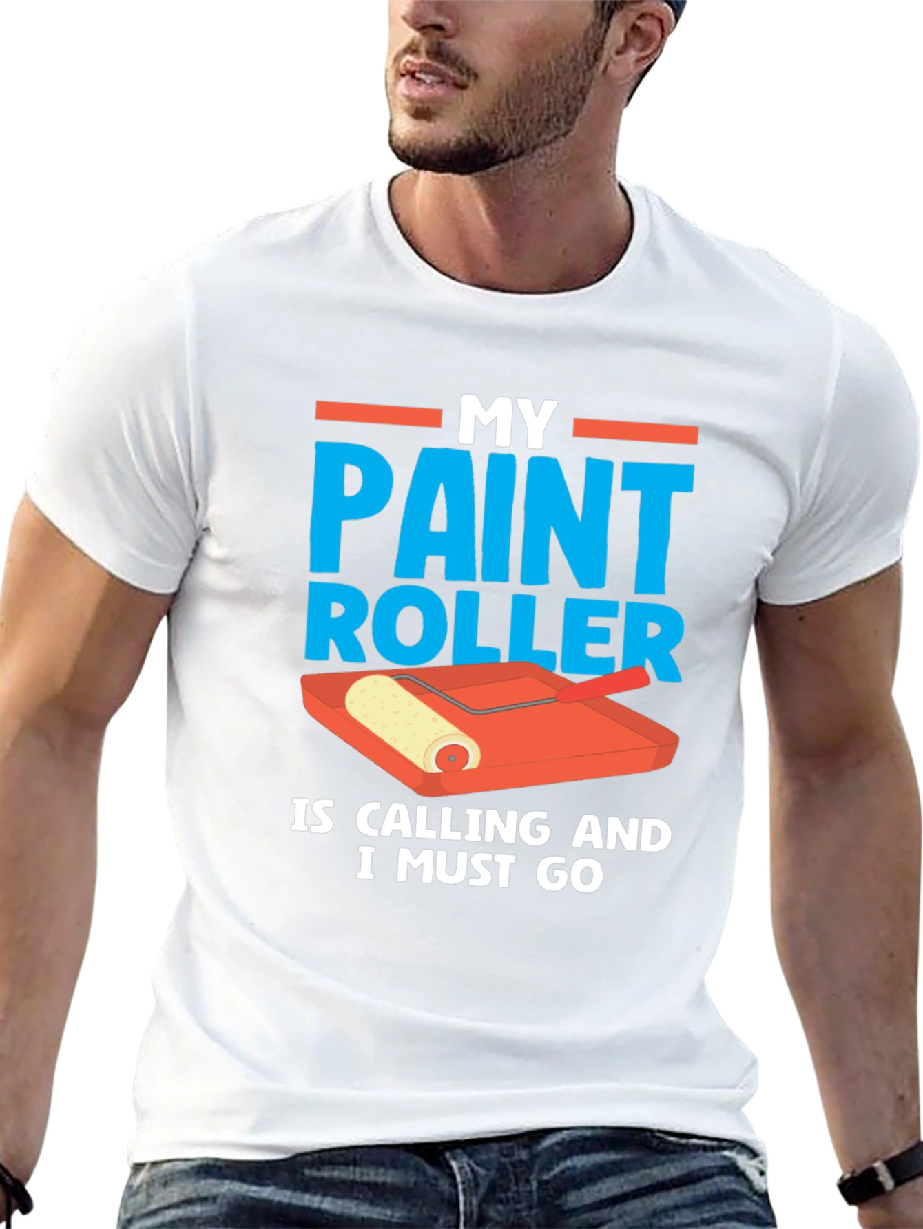 Paint Roller Calling T-Shirt - Painters Humor