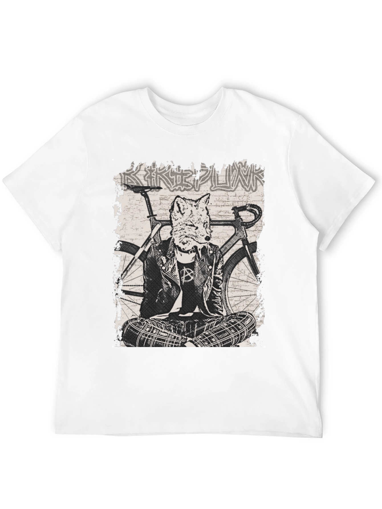 Fox Punk Biker Graphic T-Shirt