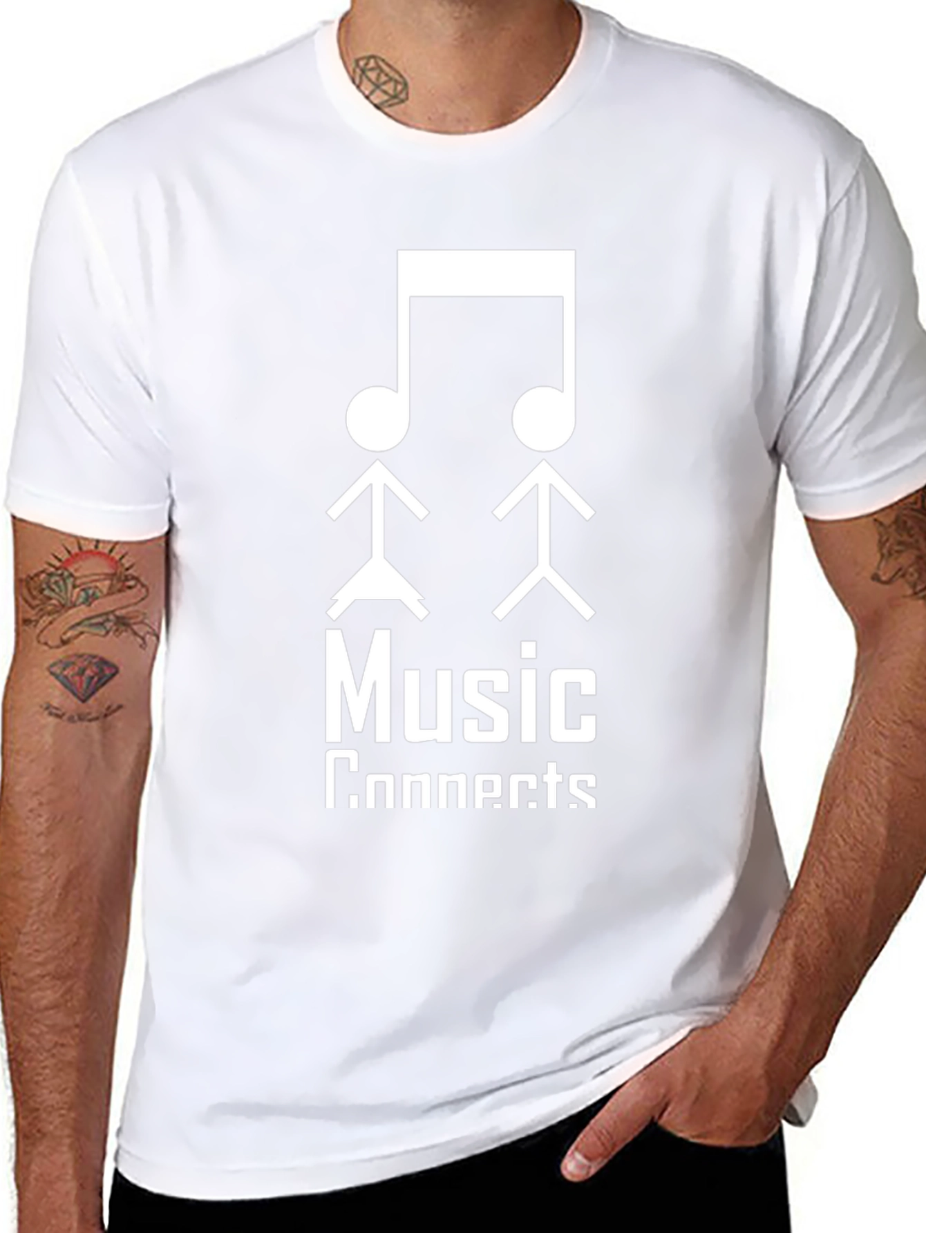 Music Connects Graphic Tee - Stylish Unisex T-Shirt