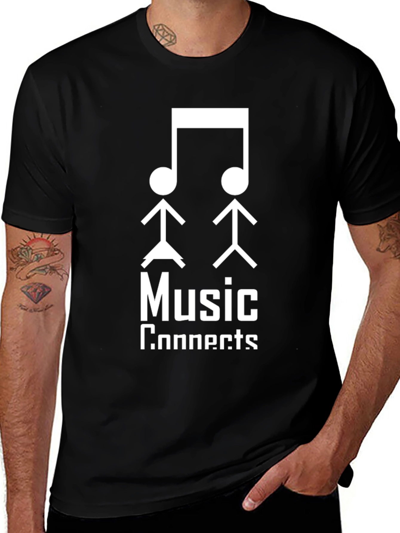 Music Connects Graphic Tee - Stylish Unisex T-Shirt