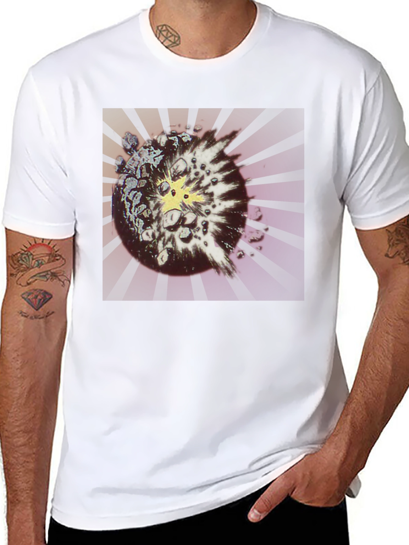Exploding Planet Graphic T-Shirt