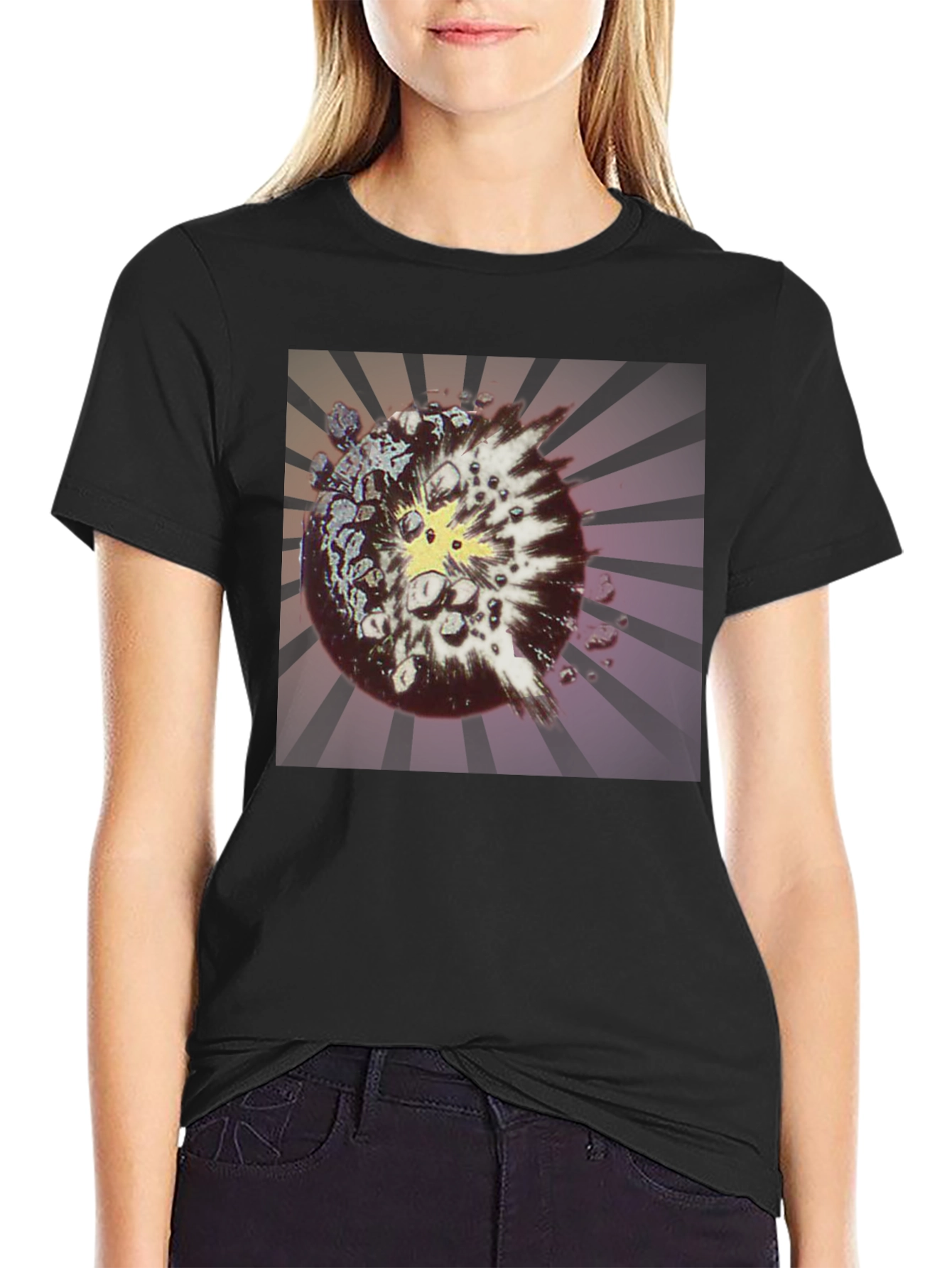 Exploding Planet Graphic T-Shirt