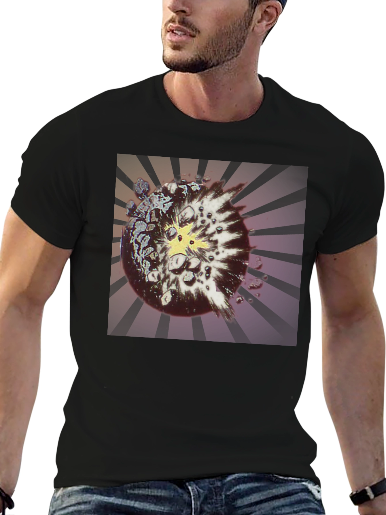 Exploding Planet Graphic T-Shirt