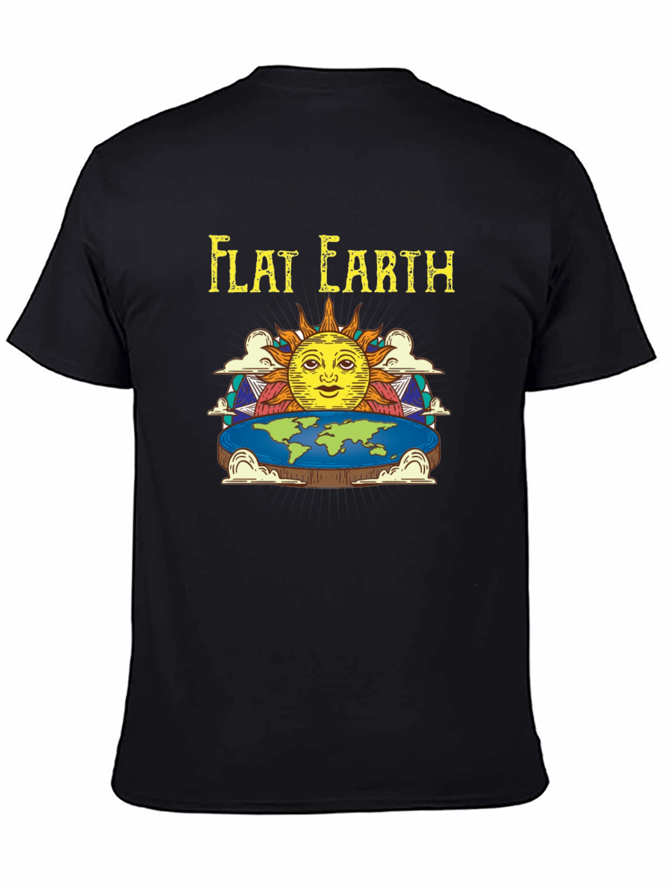 Flat Earth Graphic Tee - Statement T-Shirt