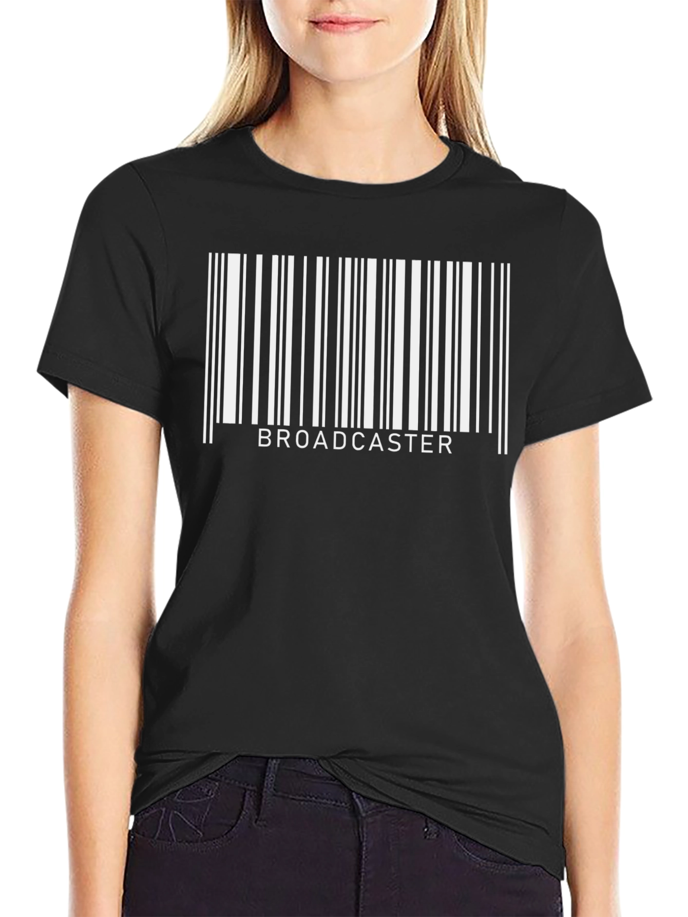 Broadcaster Barcode T-Shirt - Black