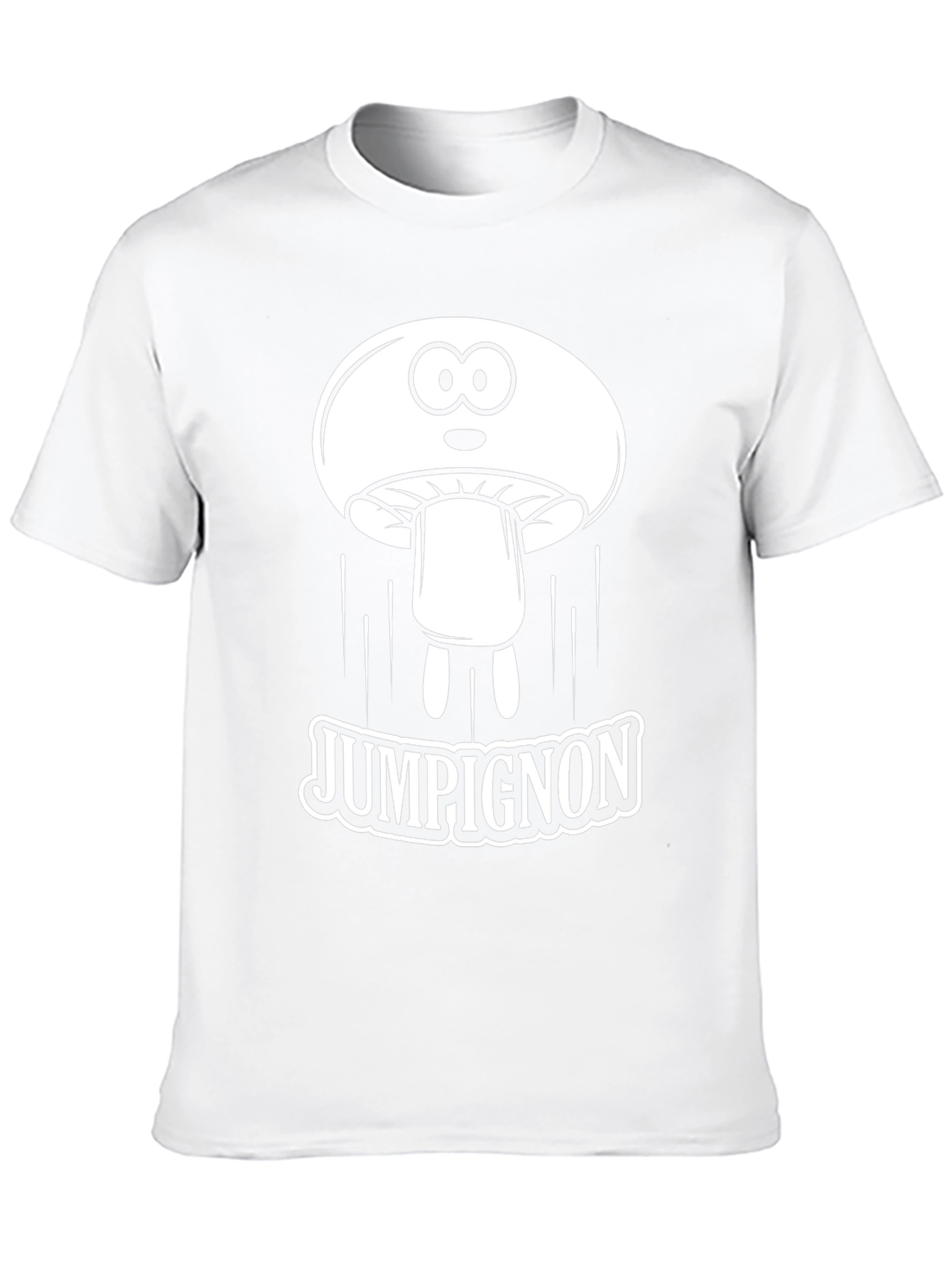 JUMPiGNON Cartoon Mushroom Black T-Shirt