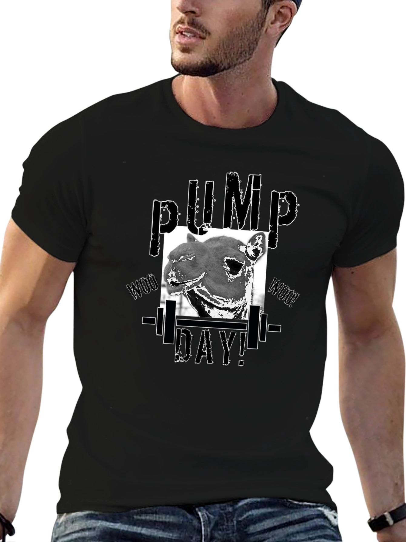 Pump Day Camel T-Shirt - Gym Workout Apparel