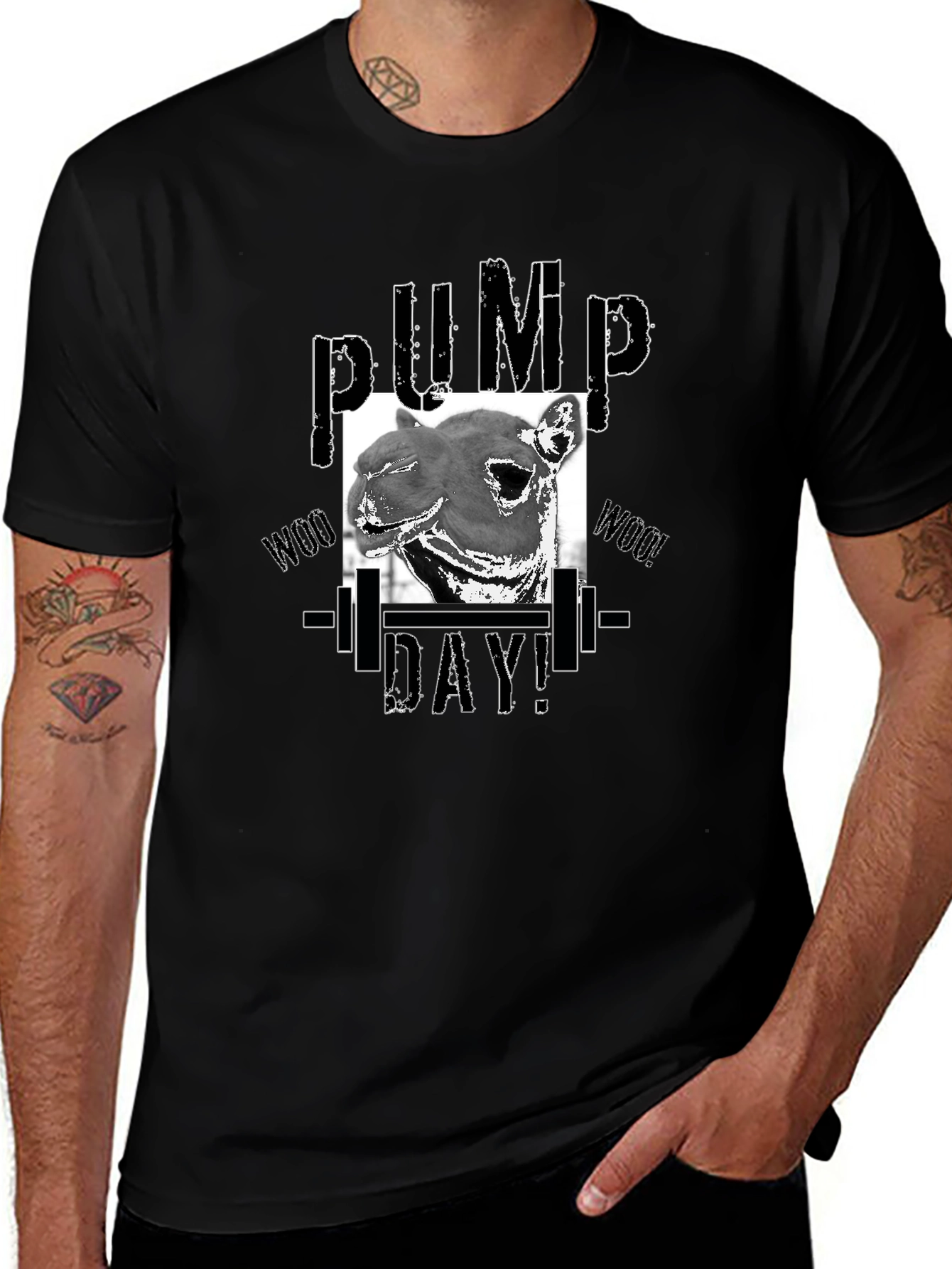 Pump Day Camel T-Shirt - Gym Workout Apparel