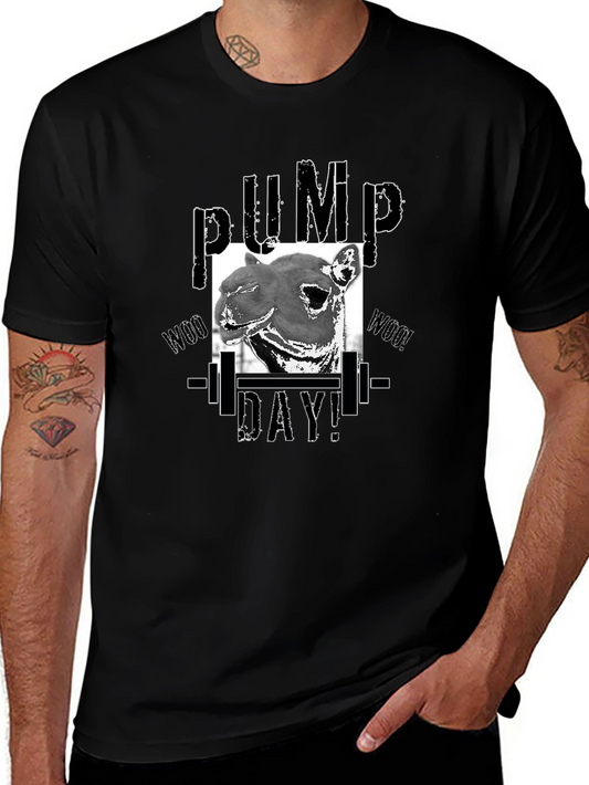 Pump Day Camel T-Shirt - Gym Workout Apparel