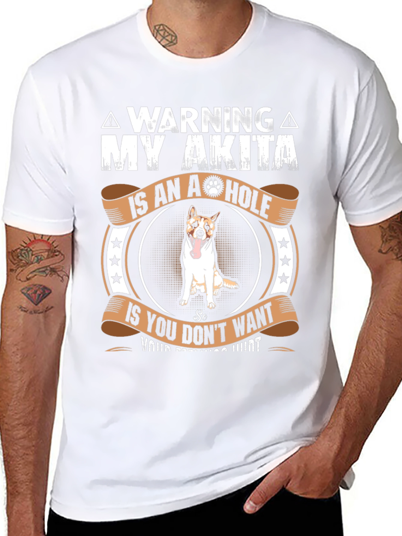 Warning: My Akita is an A**hole T-Shirt