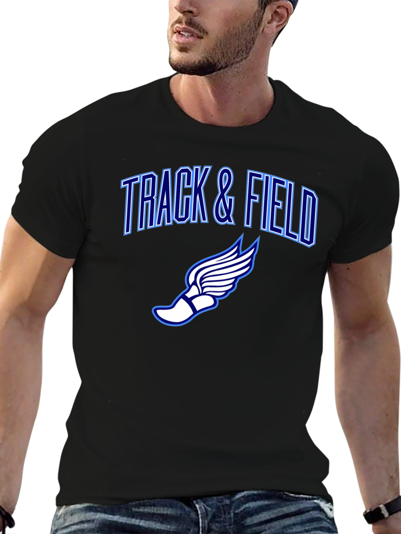 Track & Field Graphic T-Shirt - Athletic Design